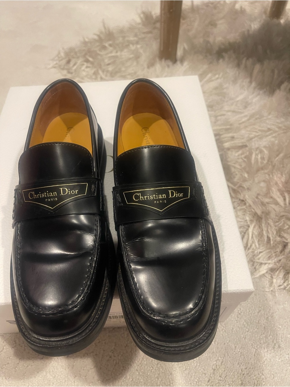 Dior Black Leather boy loafer